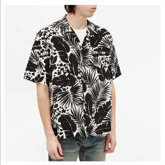 Saint Laurent Other - Saint Laurent Floral Vacation Silk Shirt in Black and White